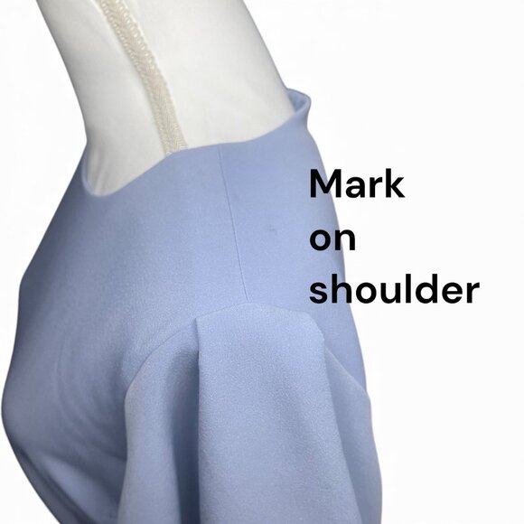 Antonio Melani Women’s Size 8 Blue Flutter Sleeve Sheath Dress Office Modest - Picture 7 of 9